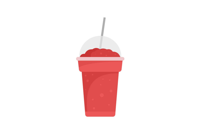 strawberry-smoothie-icon-flat-style