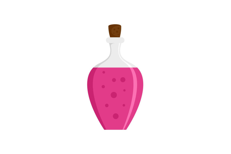 potion-pink-bottle-icon-flat-style