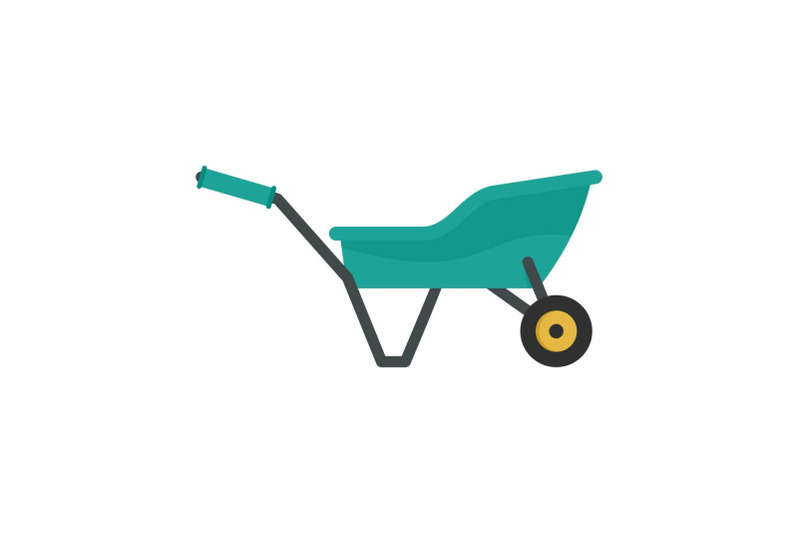 garden-wheelbarrow-icon-flat-style