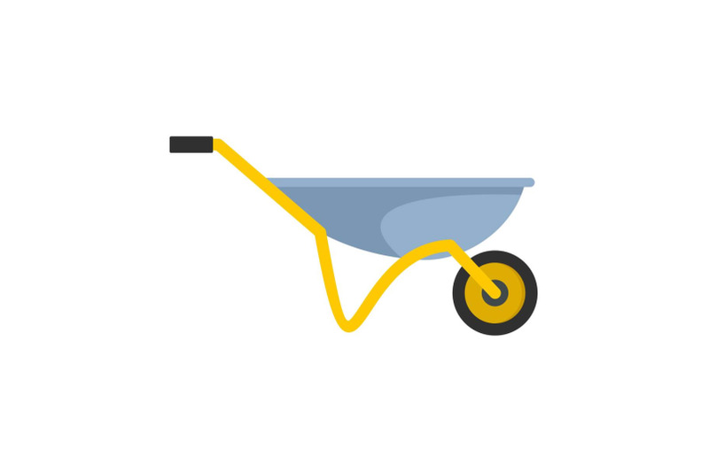 house-wheelbarrow-icon-flat-style