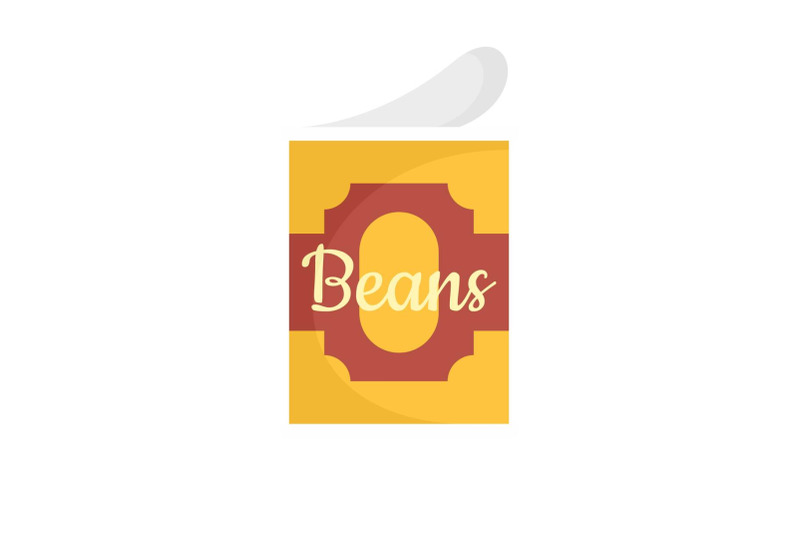 beans-tin-can-icon-flat-style