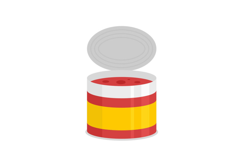 tomato-tin-can-icon-flat-style