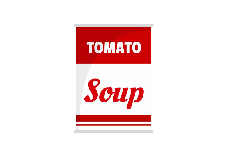 tomato-soup-can-icon-flat-style