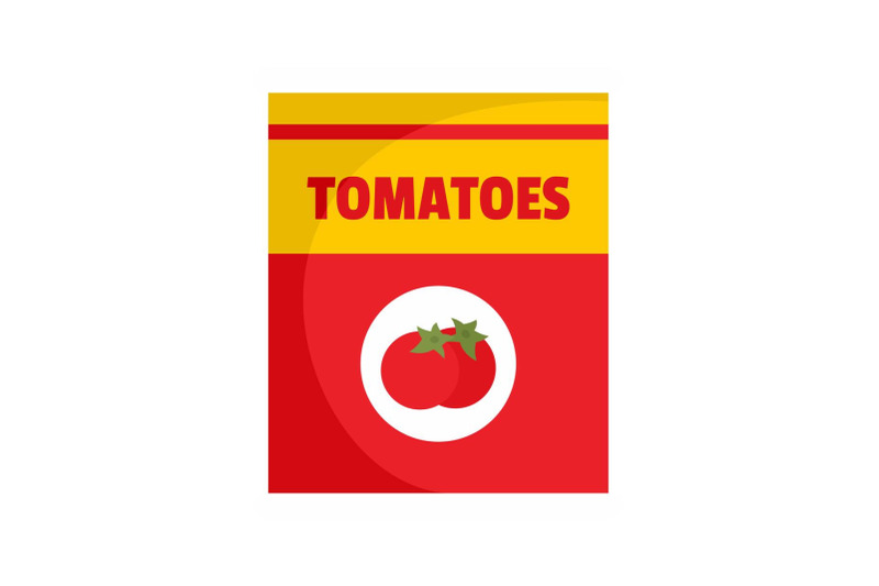 tomatoes-can-icon-flat-style