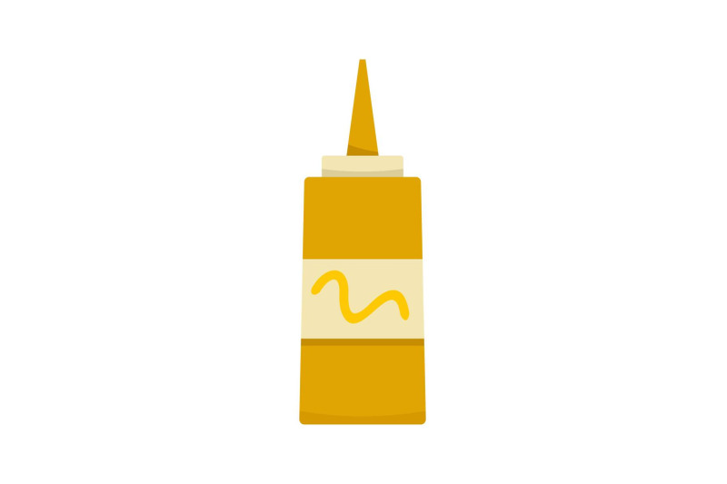 mustard-plastic-bottle-icon-flat-style