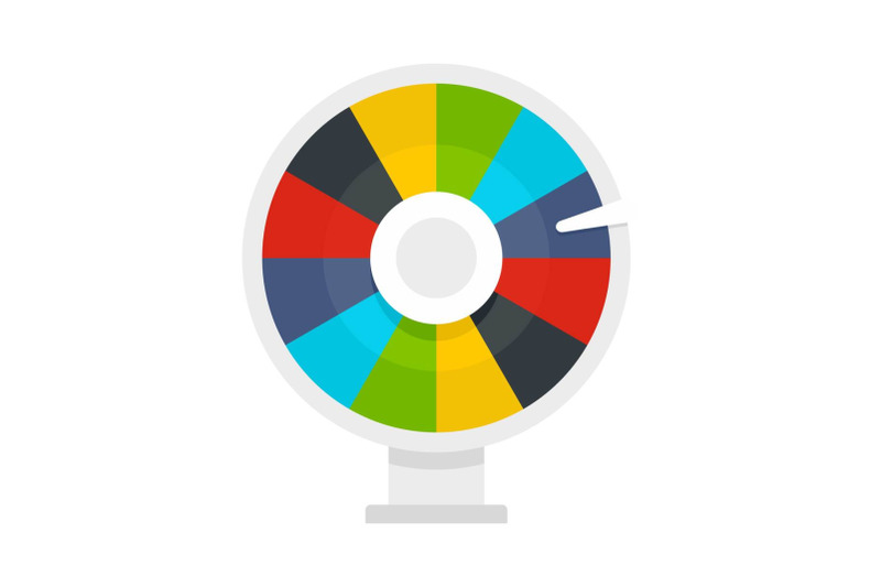 color-lucky-wheel-icon-flat-style