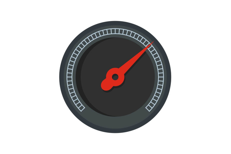black-speedometer-icon-flat-style