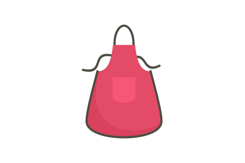 kitchen-apron-icon-flat-style