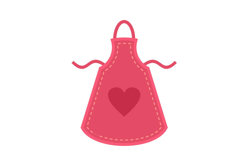 heart-apron-icon-flat-style