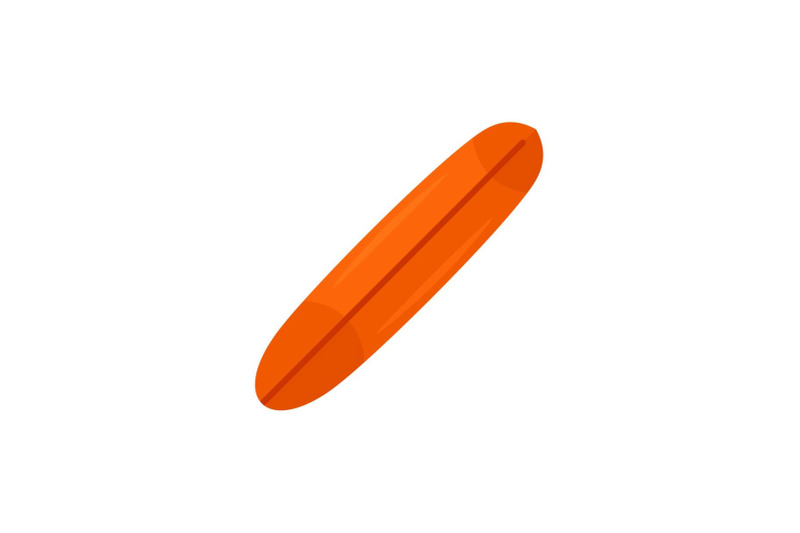orange-surfboard-icon-flat-style