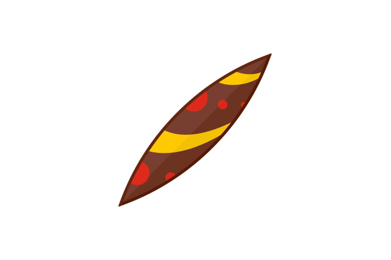 choco-surfboard-icon-flat-style