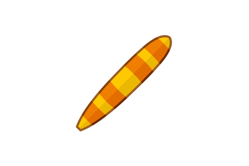 yellow-orange-surfboard-icon-flat-style