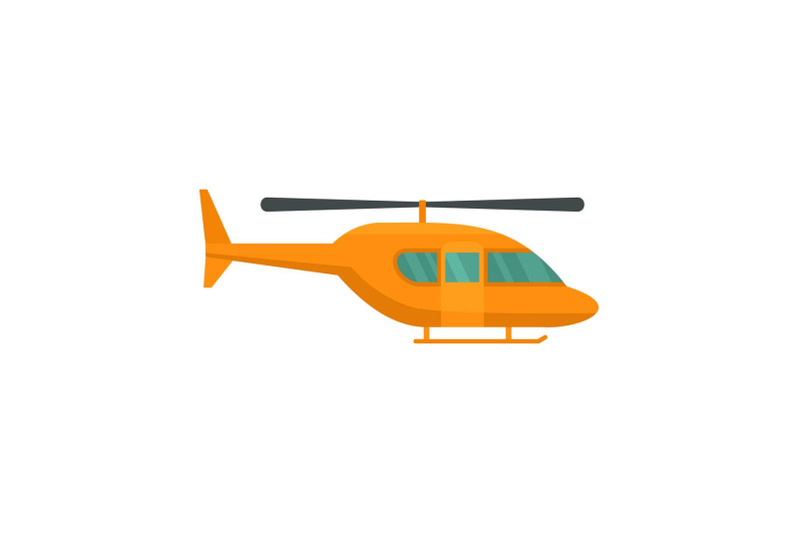 city-helicopter-icon-flat-style