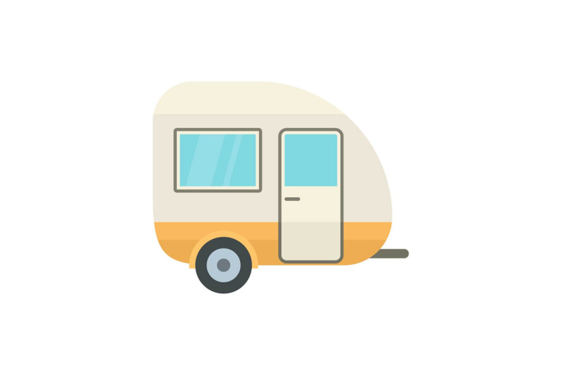 travel-trailer-icon-flat-style