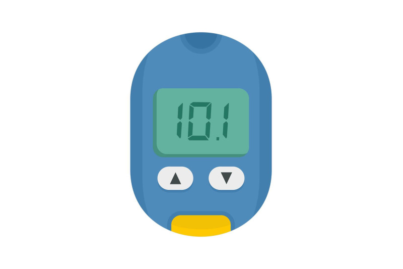 home-glucometer-icon-flat-style