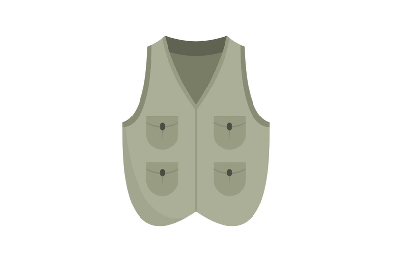 hunter-vest-icon-flat-style