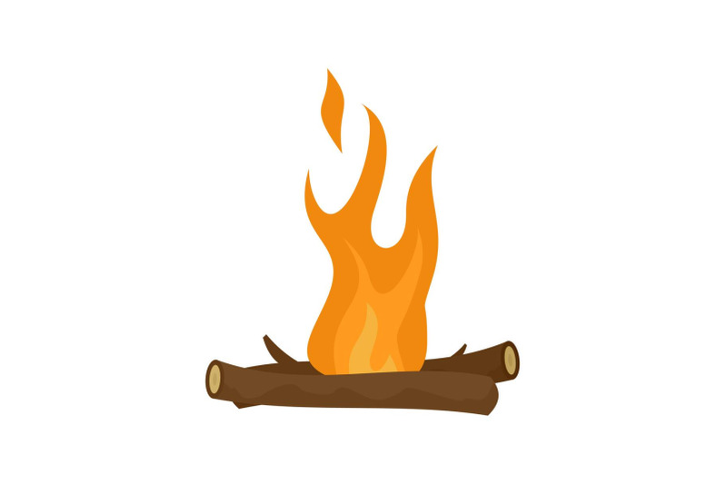 camp-fire-icon-flat-style