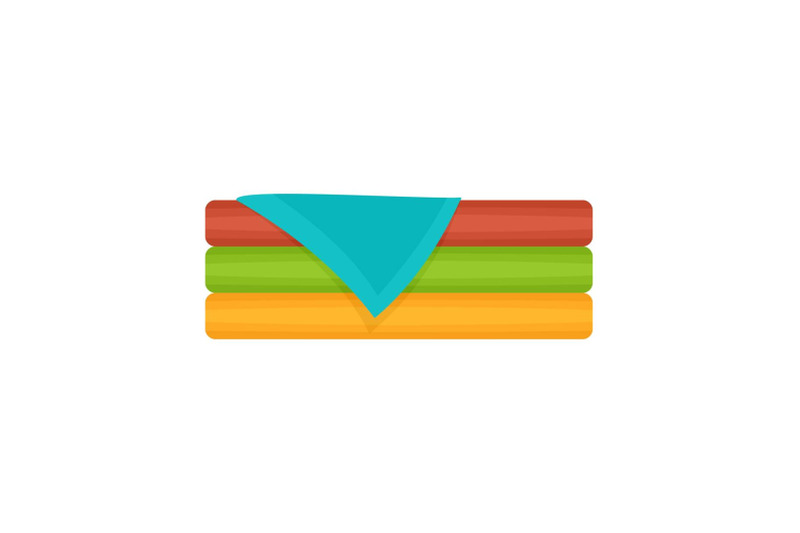 set-of-towel-icon-flat-style