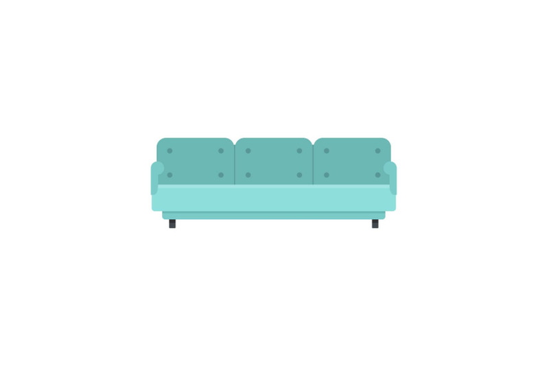 three-place-sofa-icon-flat-style