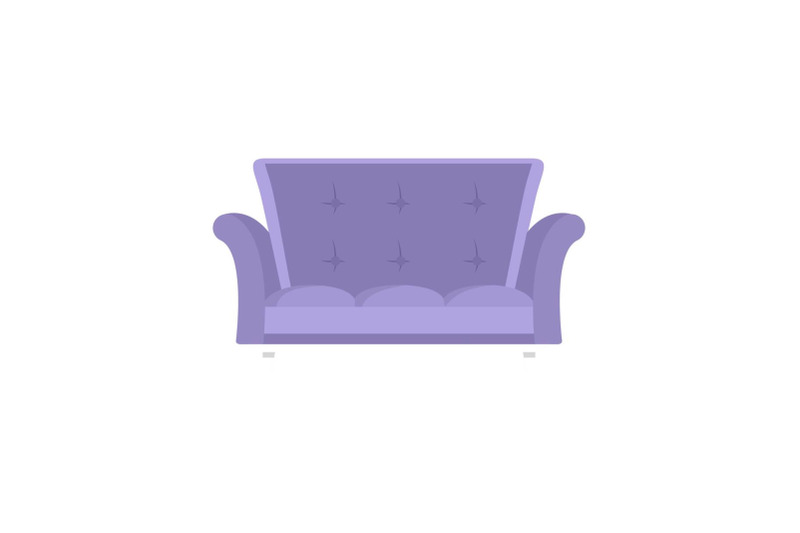 cabriole-sofa-icon-flat-style