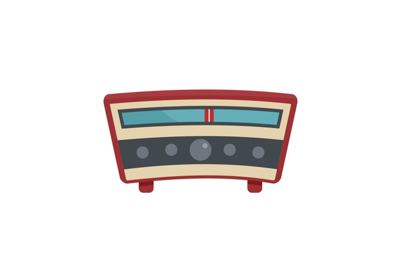 retro-radio-icon-flat-style