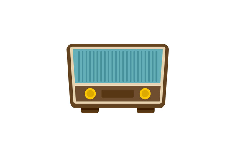 retro-vintage-radio-icon-flat-style