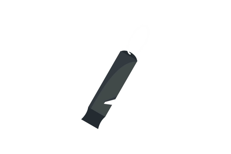 black-whistle-icon-flat-style