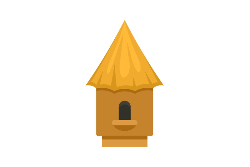 bee-tree-house-icon-flat-style