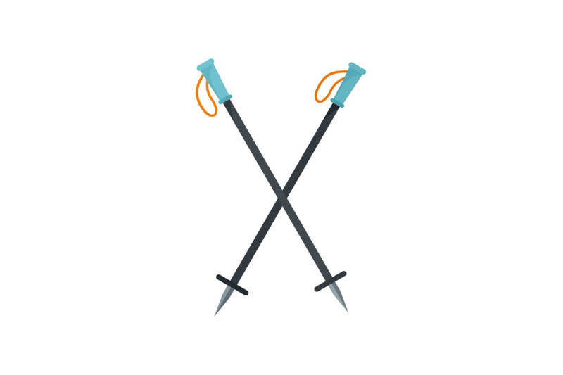 climb-sticks-icon-flat-style