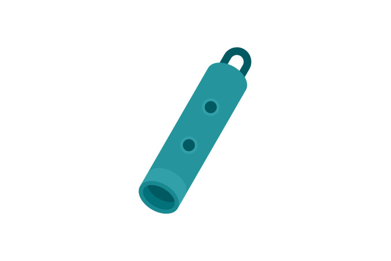 blue-whistle-icon-flat-style