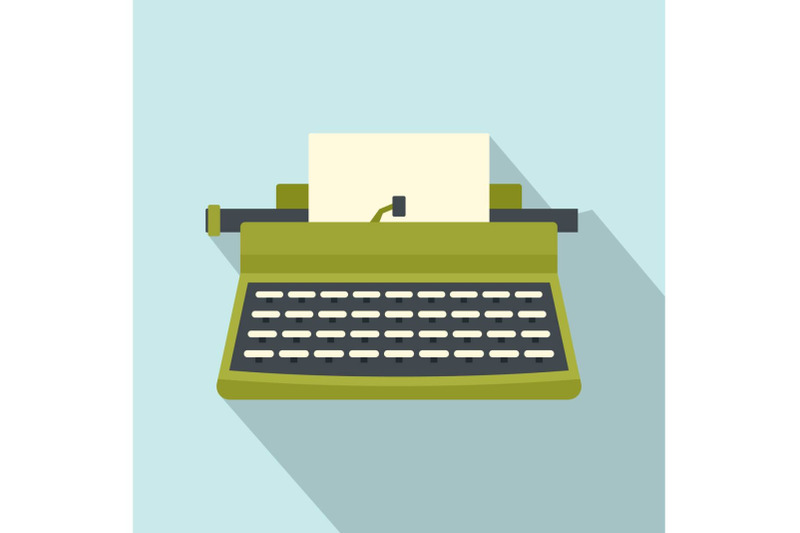 retro-typewriter-icon-flat-style