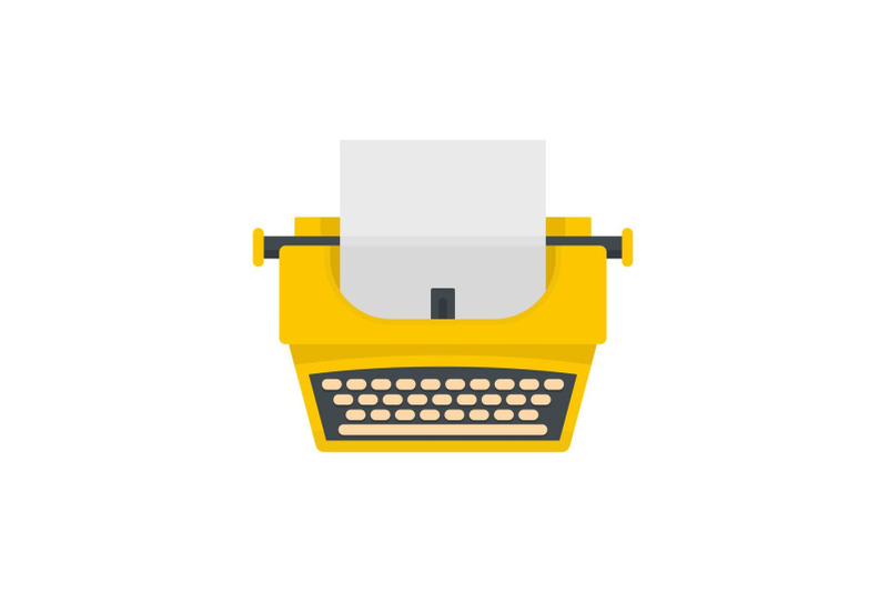old-fashion-typewriter-icon-flat-style