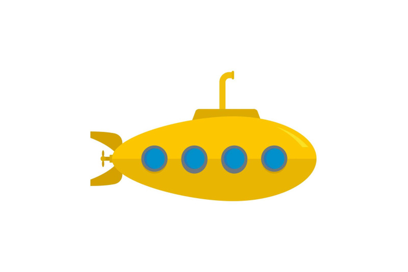 yellow-submarine-icon-flat-style