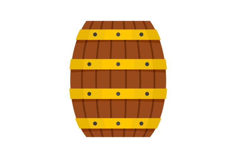 wood-barrel-icon-flat-style