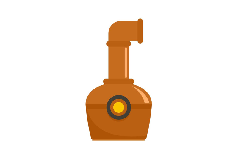 container-of-cognac-icon-flat-style