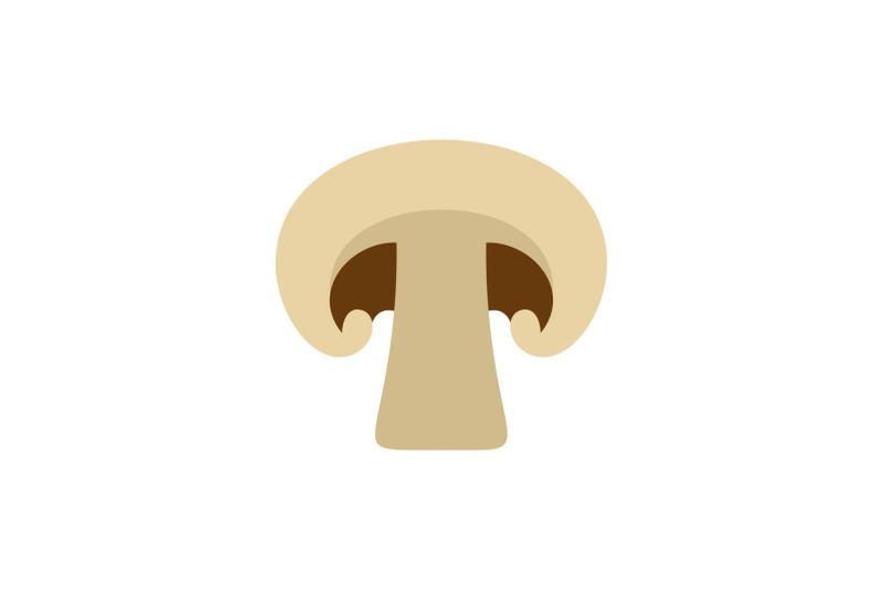 champignon-with-shadow-icon-flat-style