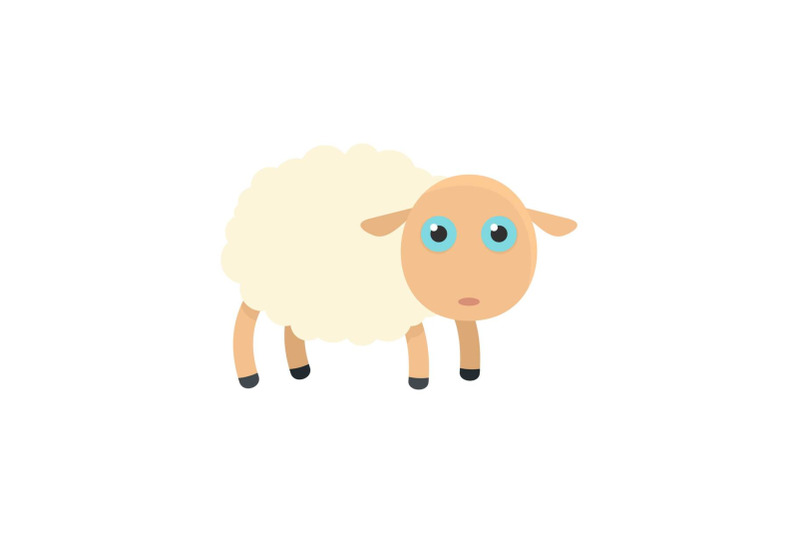 pretty-sheep-icon-flat-style