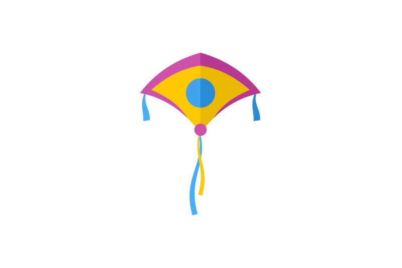 childhood-kite-icon-flat-style