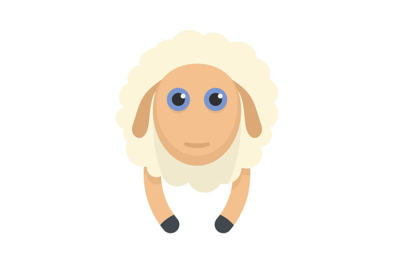 sheep-smile-icon-flat-style