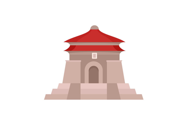 taiwan-temple-icon-flat-style