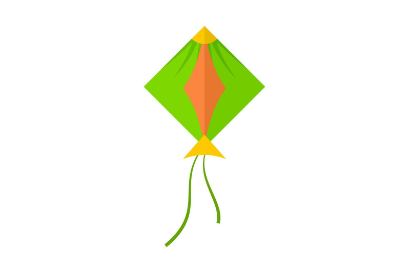 green-kite-icon-flat-style