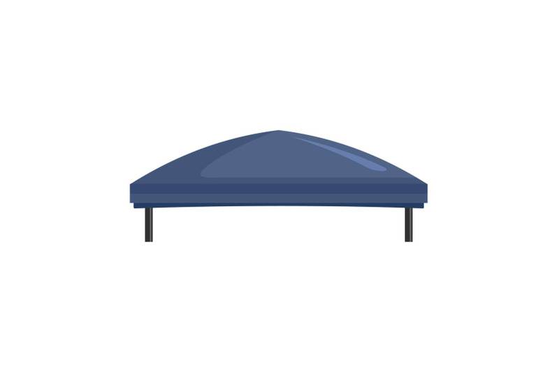 outdoor-blue-tent-icon-flat-style