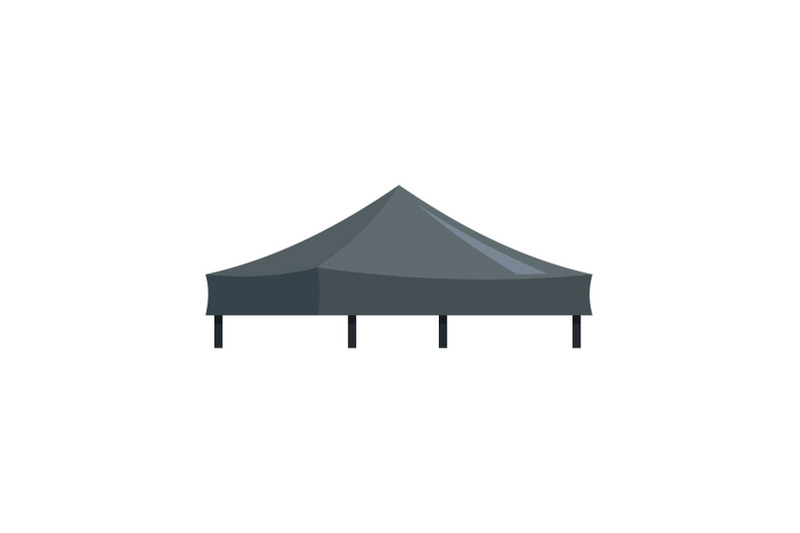 black-tent-icon-flat-style