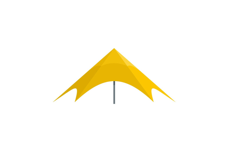 yellow-event-tent-icon-flat-style