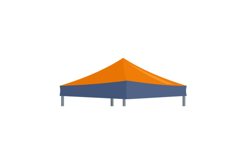 blue-orange-big-tent-icon-flat-style