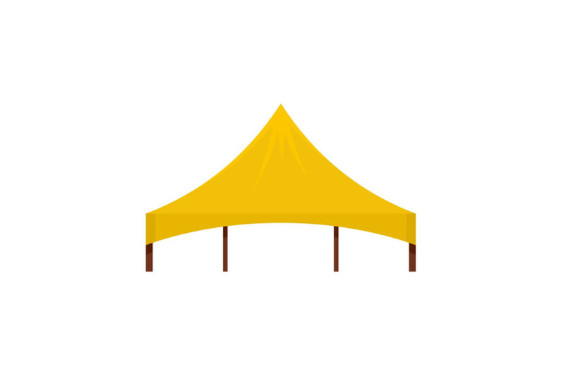 yellow-tent-icon-flat-style