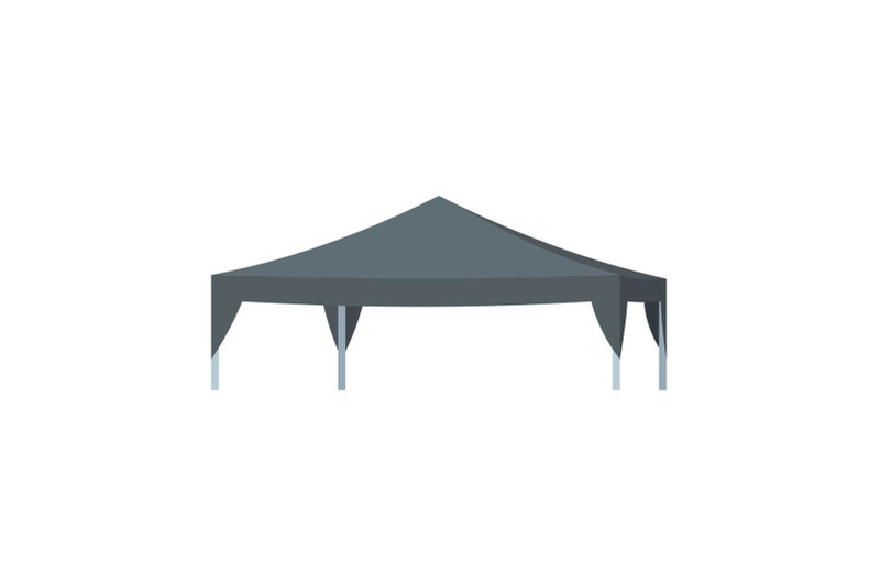 commercial-tent-icon-flat-style