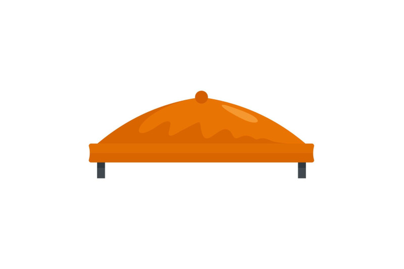 round-outdoor-tent-icon-flat-style