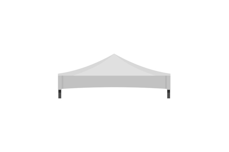 white-tent-icon-flat-style