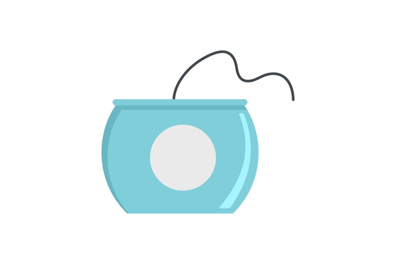 open-dental-floss-box-icon-flat-style